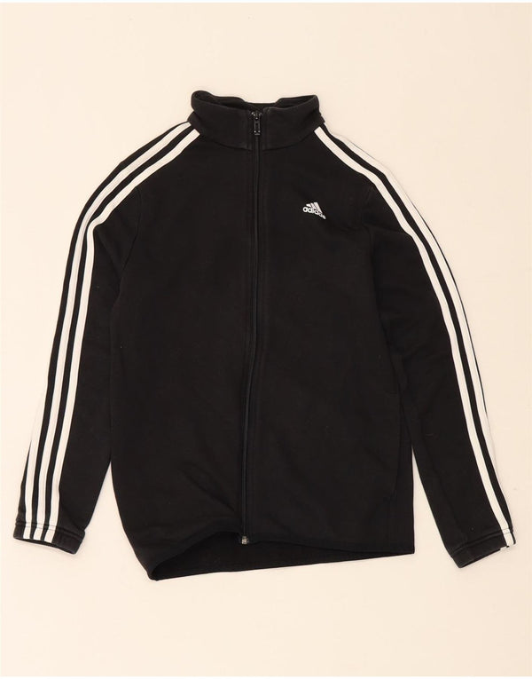 Adidas Jungen Trainingsanzug Top Jacke 11-12 Jahre Schwarzes Polyester