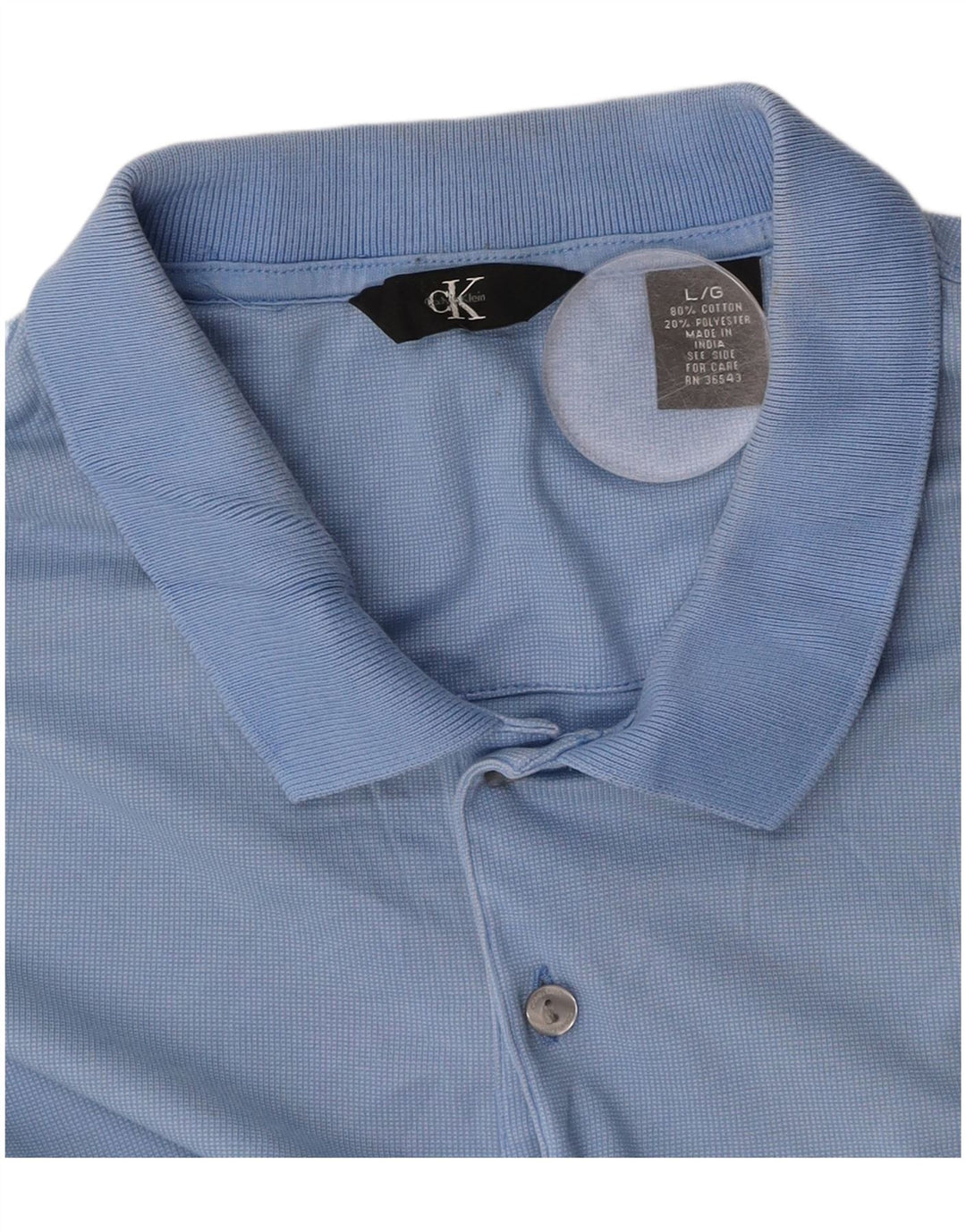 CALVIN KLEIN Herren Poloshirt Große blaue Baumwolle