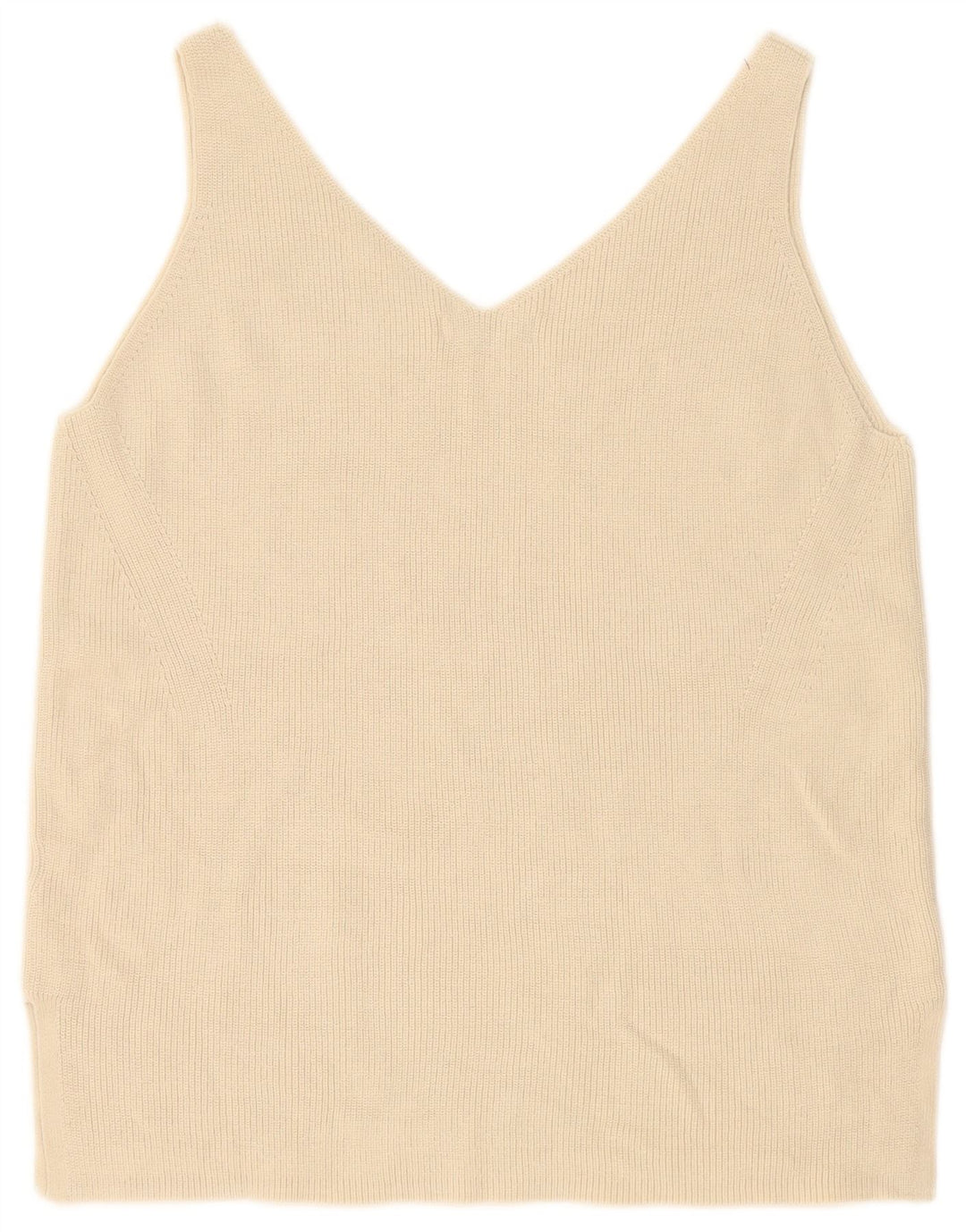 Marks & Spencer Damen Weste Top UK 16 Large Beige Baumwolle