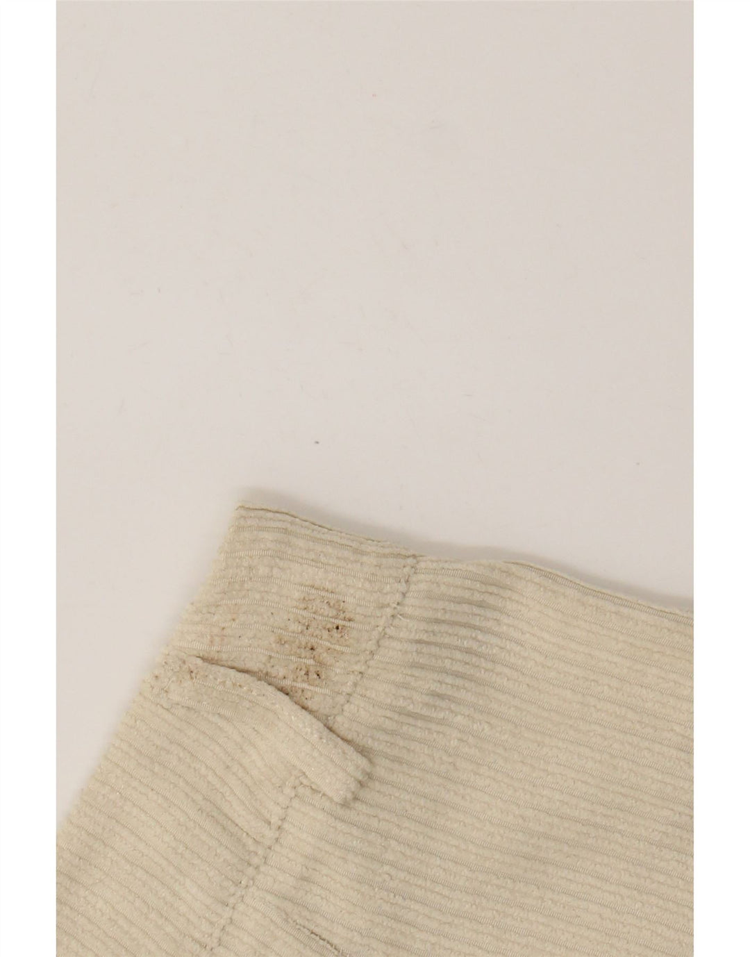 Benetton Damen Cordshorts UK 12 Medium W28 Beige Polyester