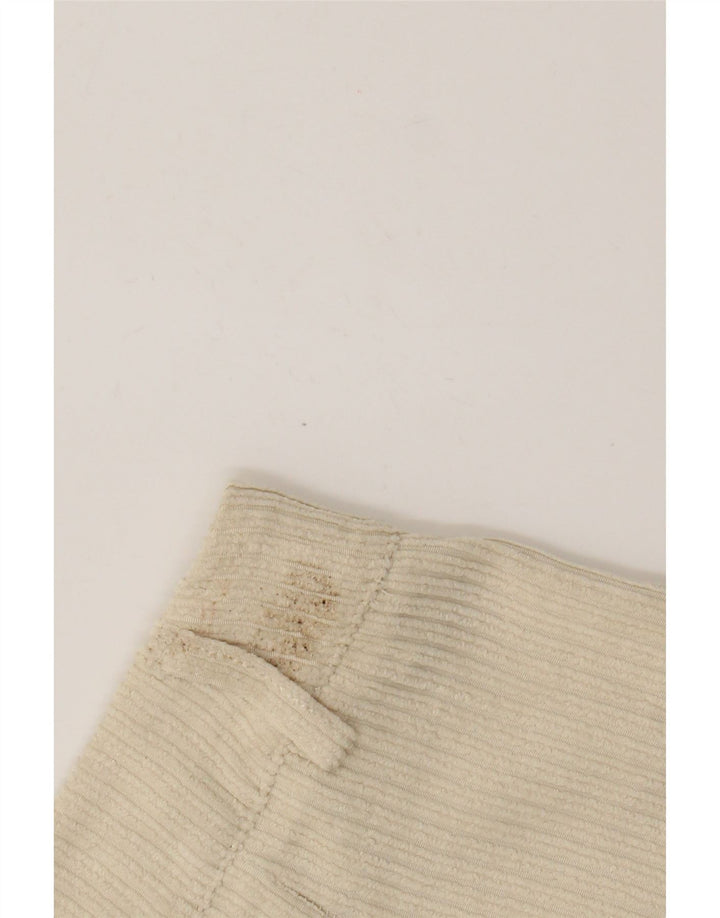 Benetton Damen Cordshorts UK 12 Medium W28 Beige Polyester