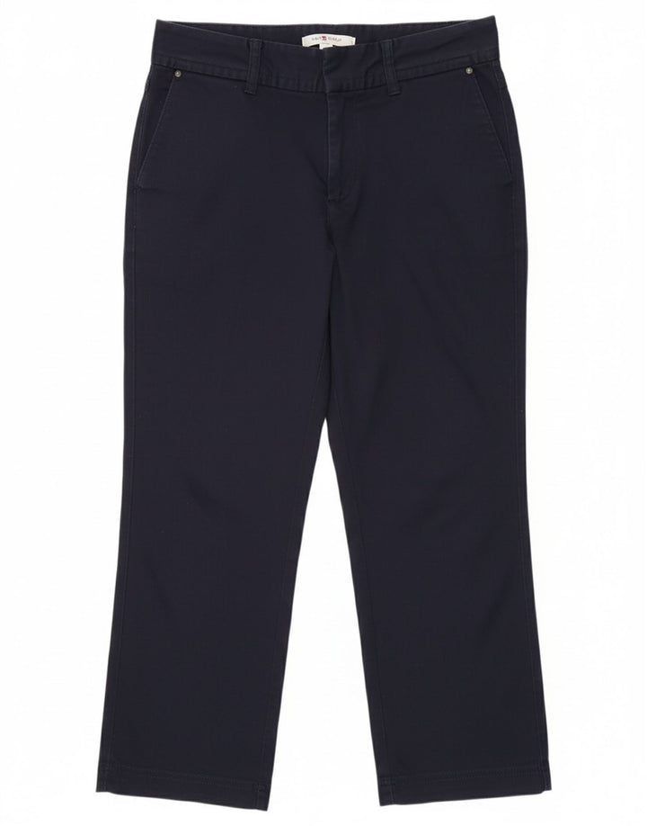 TOMMY HILFIGER Womens Cropped Trousers US 8 Medium W30 L24 Navy Blue Vintage Tommy Hilfiger and Second-Hand Tommy Hilfiger from Messina Hembry 