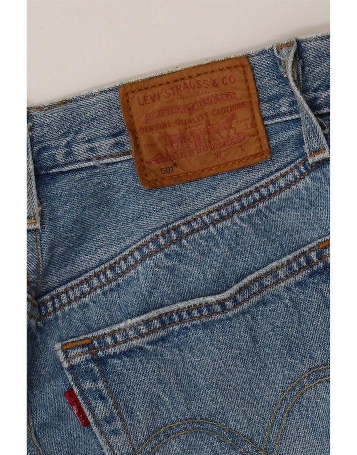 Levi's Damen 501 Distressed Straight Jeans W26 L26 Blau