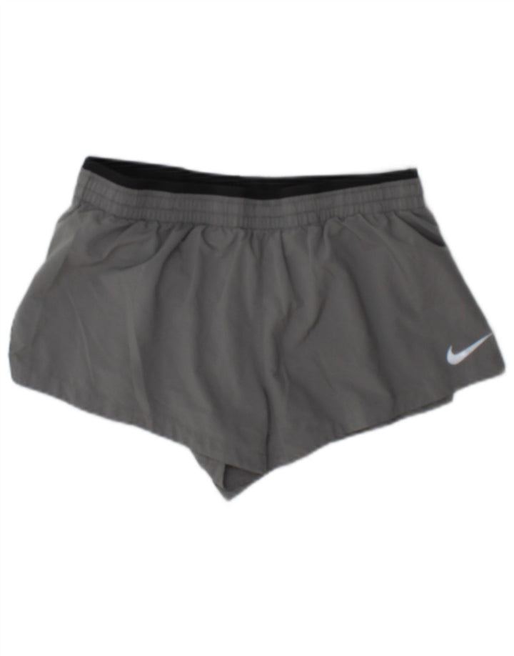 Nike Damen Dri Fit Sport Shorts UK 10 Small Grau Polyester