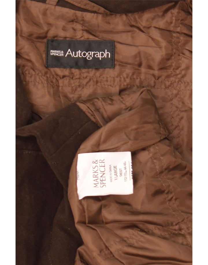Marks & Spencer Herren Autograph Bomberjacke UK 42 XL Braune Baumwolle