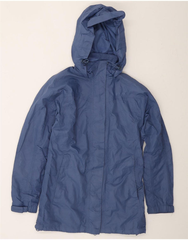 MOUNTAIN WAREHOUSE Womens Hooded Raincoat UK 8 Small Blue Polyester Vintage Mountain Warehouse and Second-Hand Mountain Warehouse from Messina Hembry 