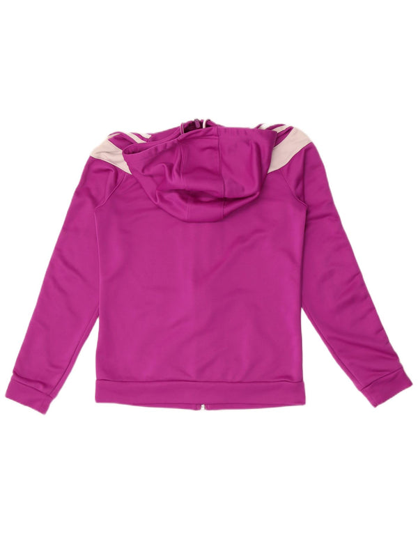 Adidas Damen Zip Hoodie Pullover UK 8/10 Small Lila Colourblock