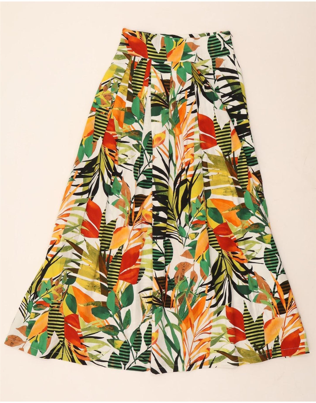 Vintage Damen A-Linie Rock W26 Kleines mehrfarbiges Blumenmuster