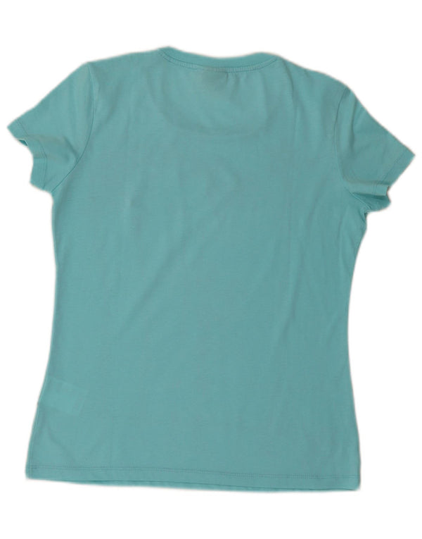 Lotto Grafik-T-Shirt für Damen, UK 14, Größe L, Blau, Baumwolle