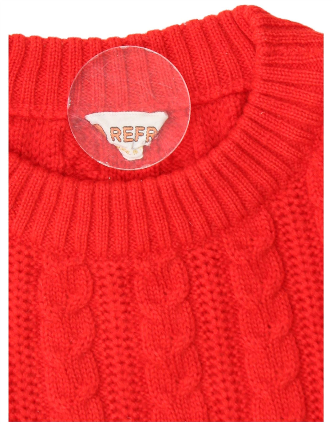 Vintage Herren Rundhalspullover Pullover Klein Rot