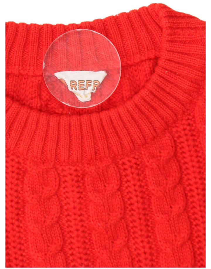 Vintage Herren Rundhalspullover Pullover Klein Rot