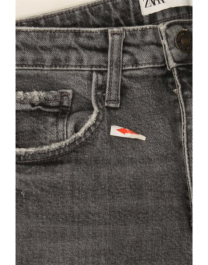 Zara Damen Straight Jeans EU 34 2XS W24 L27 Grau