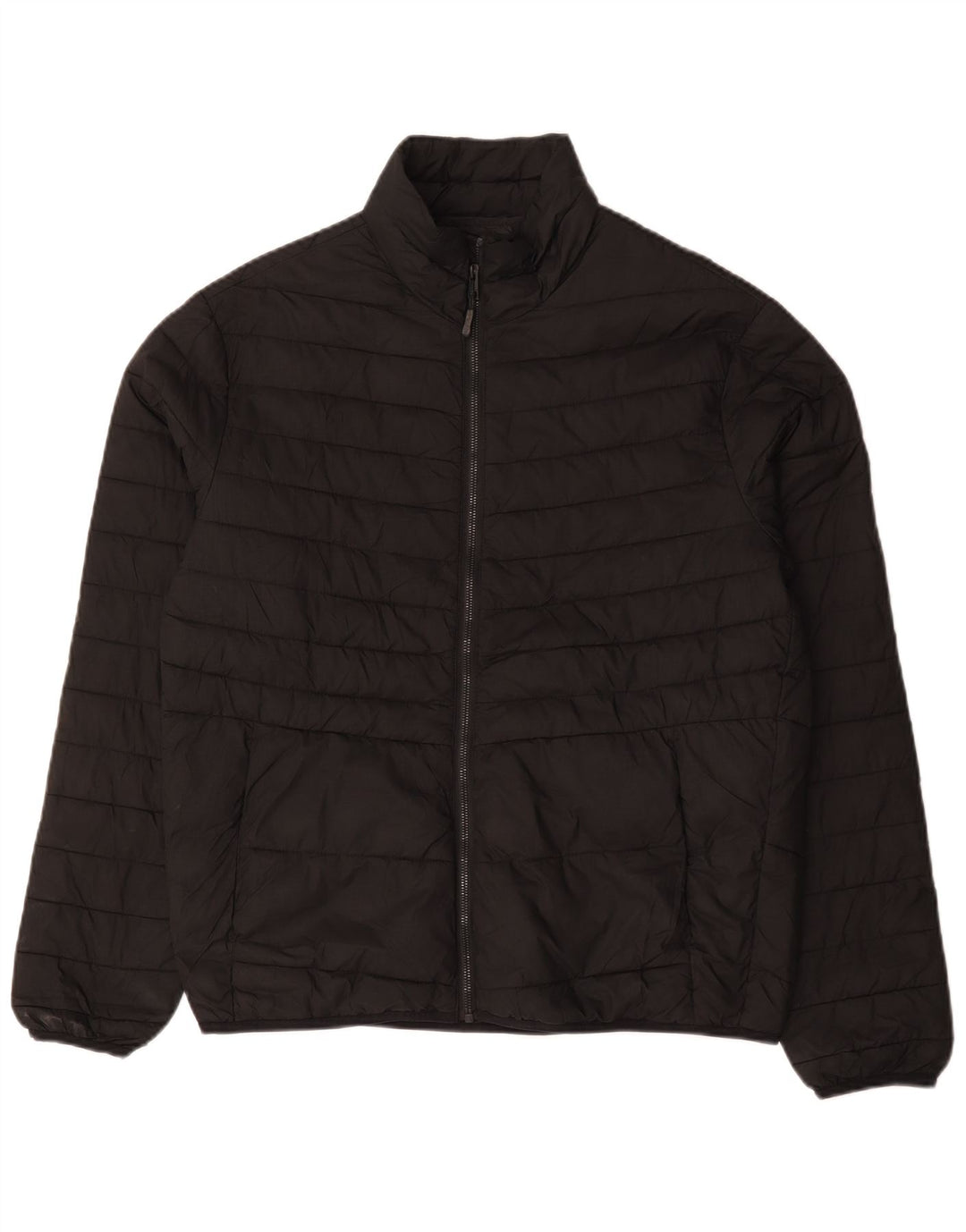 Jack & Jones Herren Wattierte Jacke UK 40 Large Schwarz Polyester