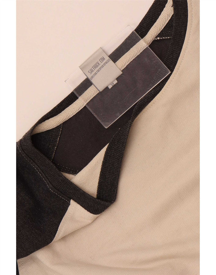 Saltrock Herren-Top, langärmelig, XL, Weiß, Farbblock