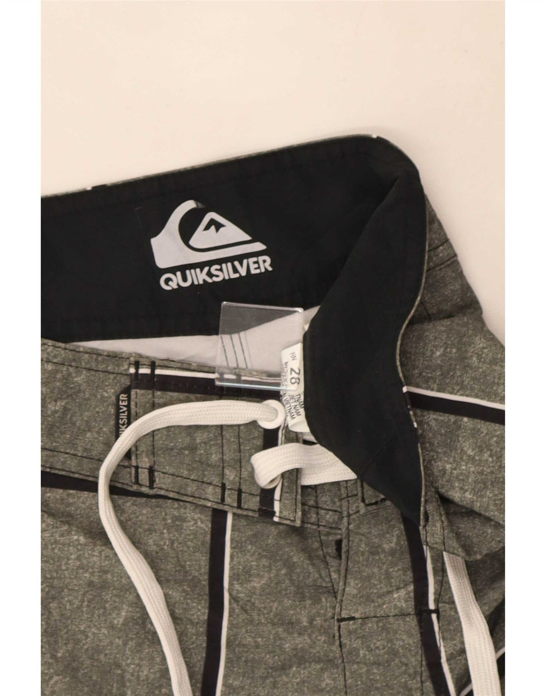 Quiksilver Herren-Badeshorts, klein, grau kariert, Polyacryl