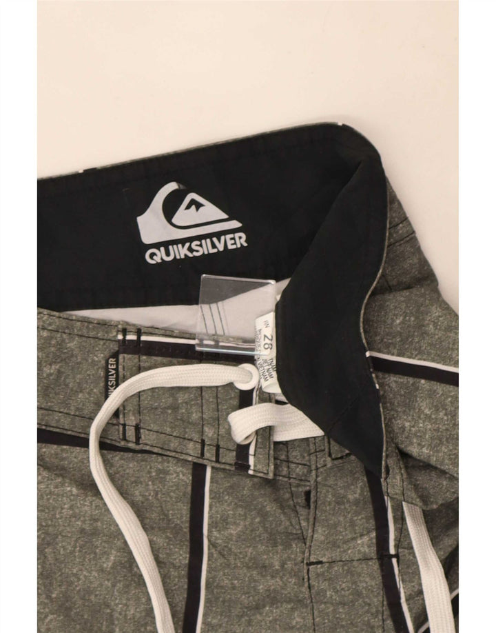 Quiksilver Herren-Badeshorts, klein, grau kariert, Polyacryl