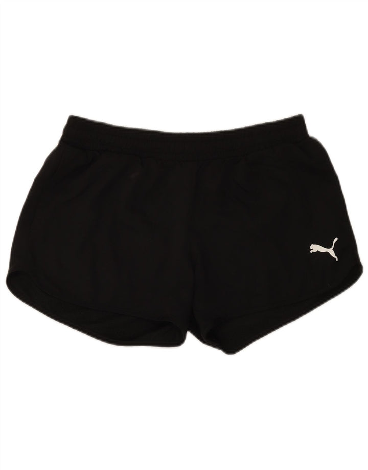 PUMA Womens Sport Shorts UK 14 Large  Black Polyester