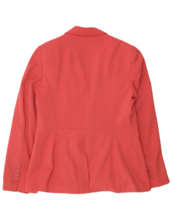 Marks & Spencer Damen-Blazerjacke mit 1 Knopf, UK 12, Mittelrosa, Polyester