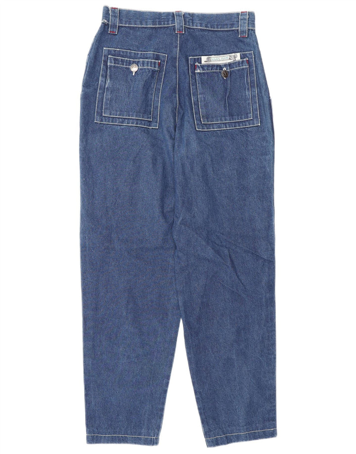 Krizia Damen Tapered Jeans W30 L30 Blaue Baumwolle