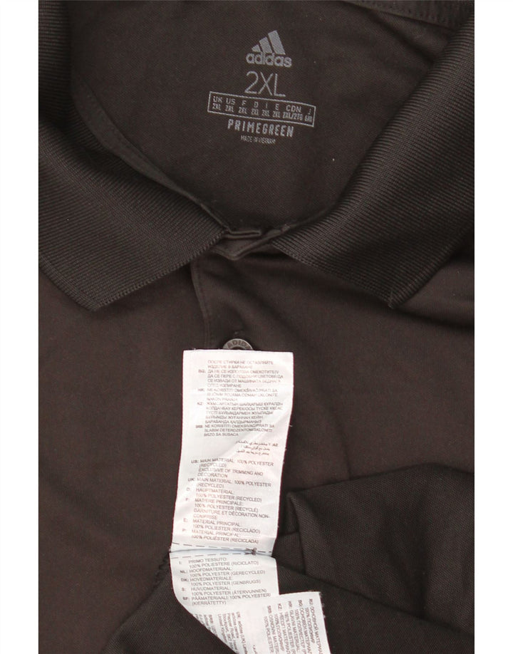ADIDAS Herren Poloshirt 2XL Schwarz Polyester