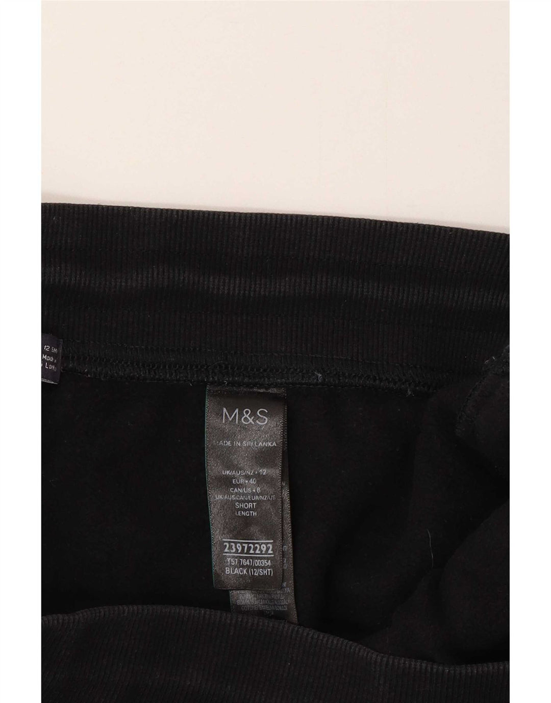 Marks & Spencer Damen-Trainingshose, Jogginghose, UK 12, mittelschwarz, Baumwolle
