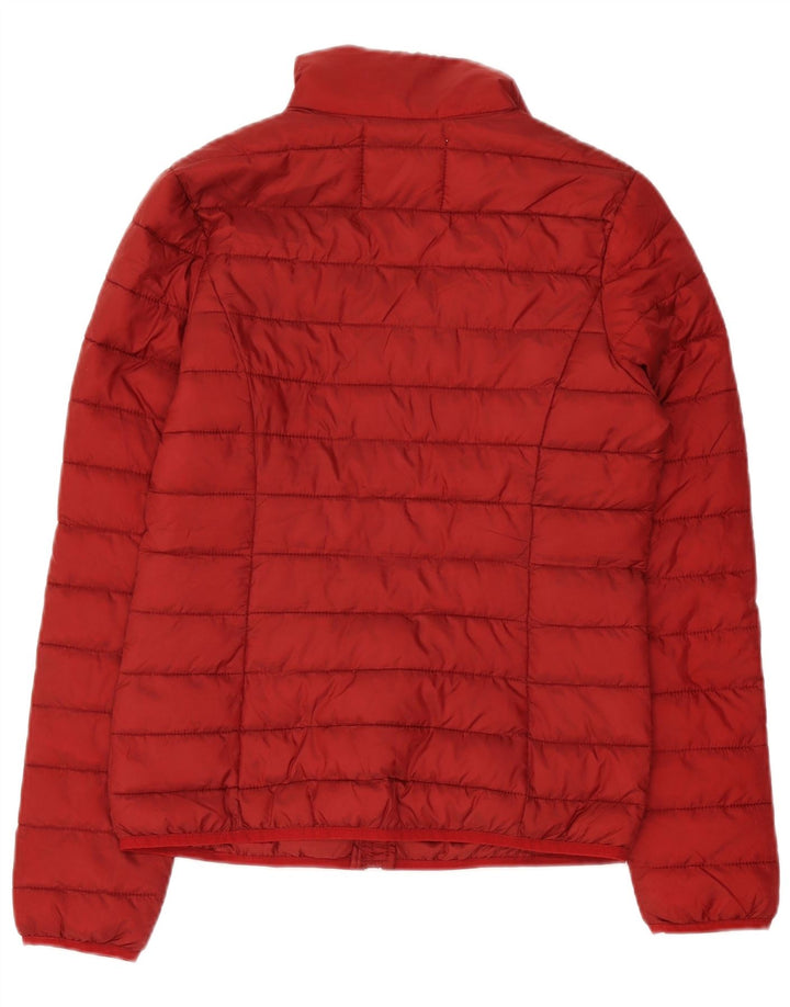True Religion Damen Wattierte Jacke UK 10 Small Rot Polyester