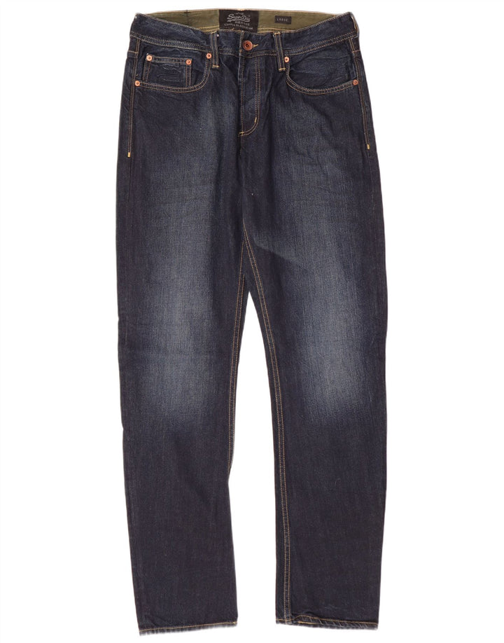 SUPERDRY lockere Herrenjeans, W32, L32, marineblaue Baumwolle