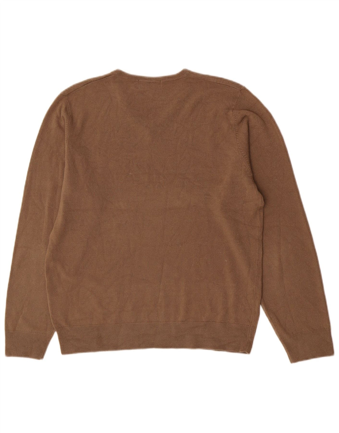 Marks & Spencer Herren-Pullover mit V-Ausschnitt, mittelbeigefarbenes Acryl