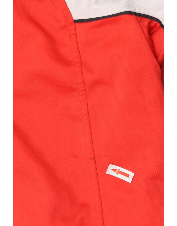 Diadora Herren-Trainingsanzug-Topjacke, großes rotes Farbblock-Polyester