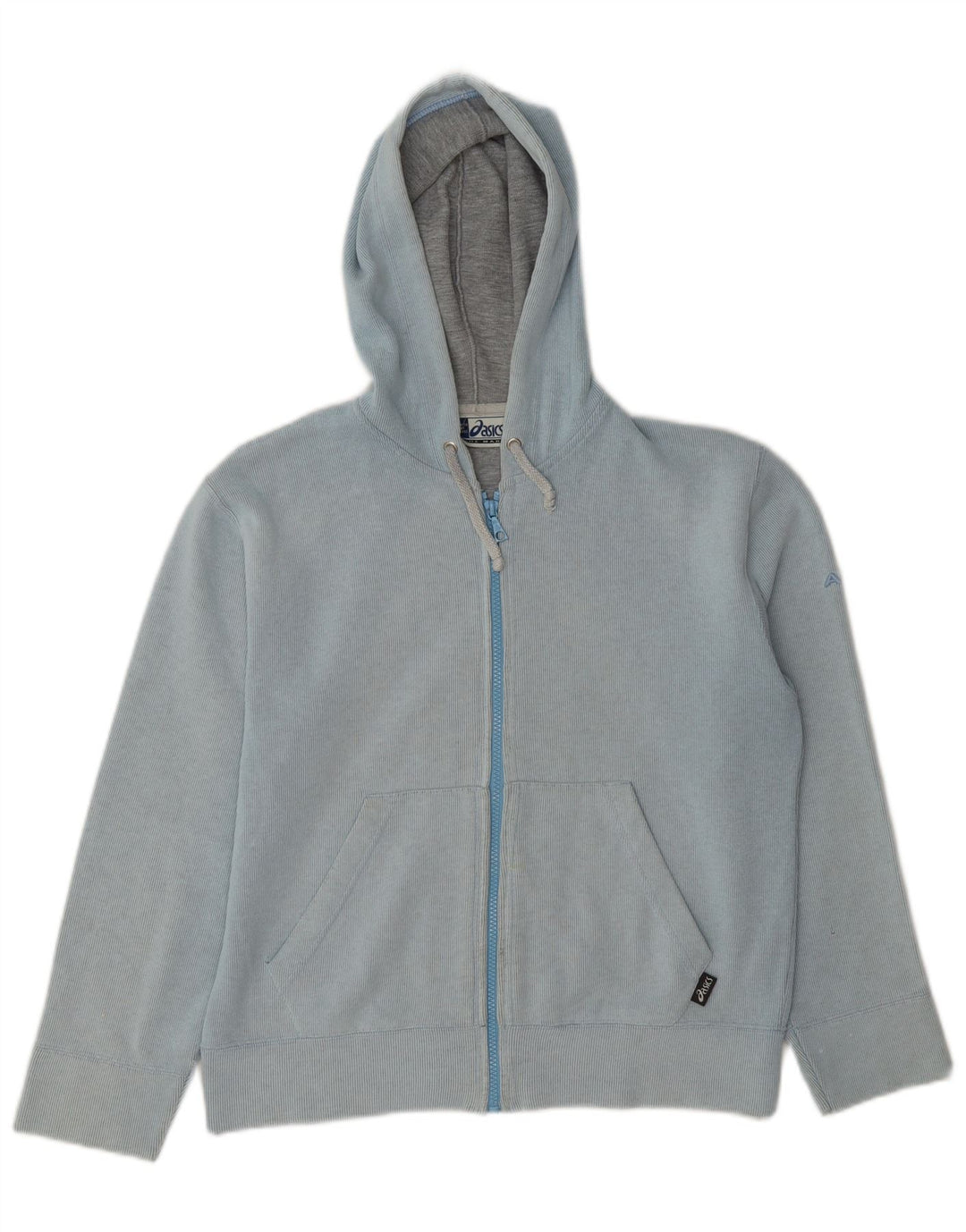 Asics Damen Zip Hoodie Pullover UK 14 Mittelblau