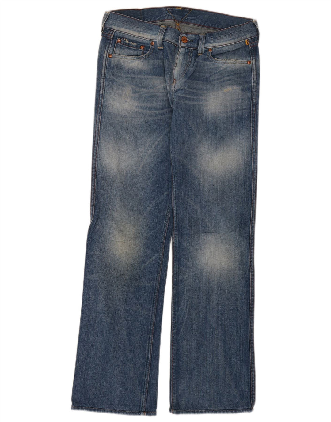 Meltin' Pot Damen Straight Jeans W26 L32 Blaue Baumwolle