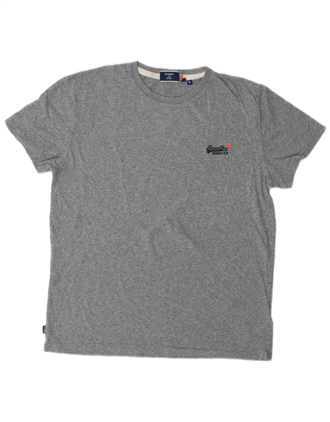 SUPERDRY Damen T-Shirt Top UK 14 Mittelgraue Baumwolle