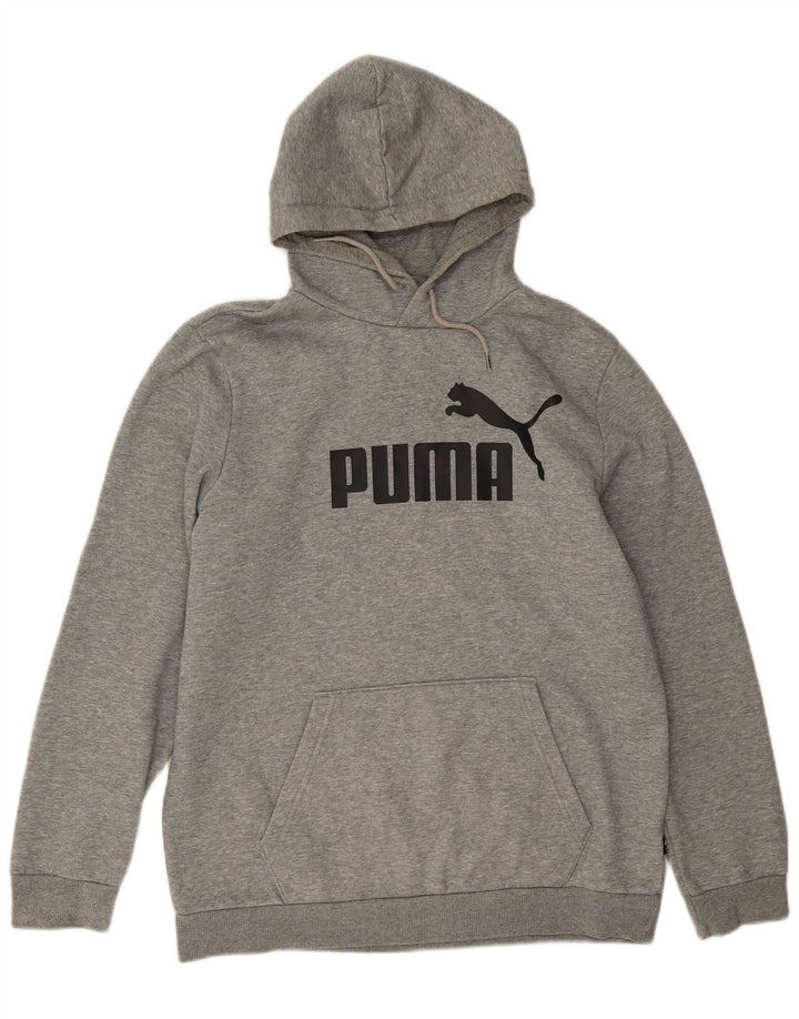 Puma Herren Graphic Hoodie Pullover mittelgraue Baumwolle