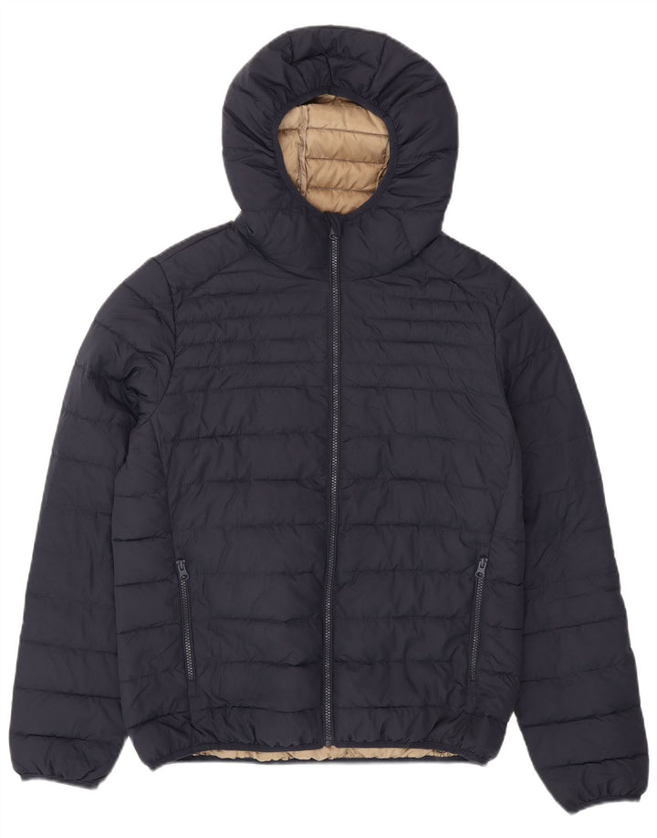 Dack's wattierte Herrenjacke mit Kapuze IT 48 Mittelmarineblau