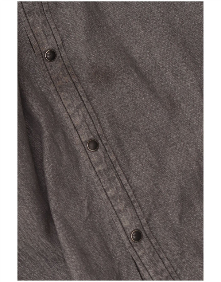 Lee Herren Utility Westernhemd 2XL Grau Baumwolle