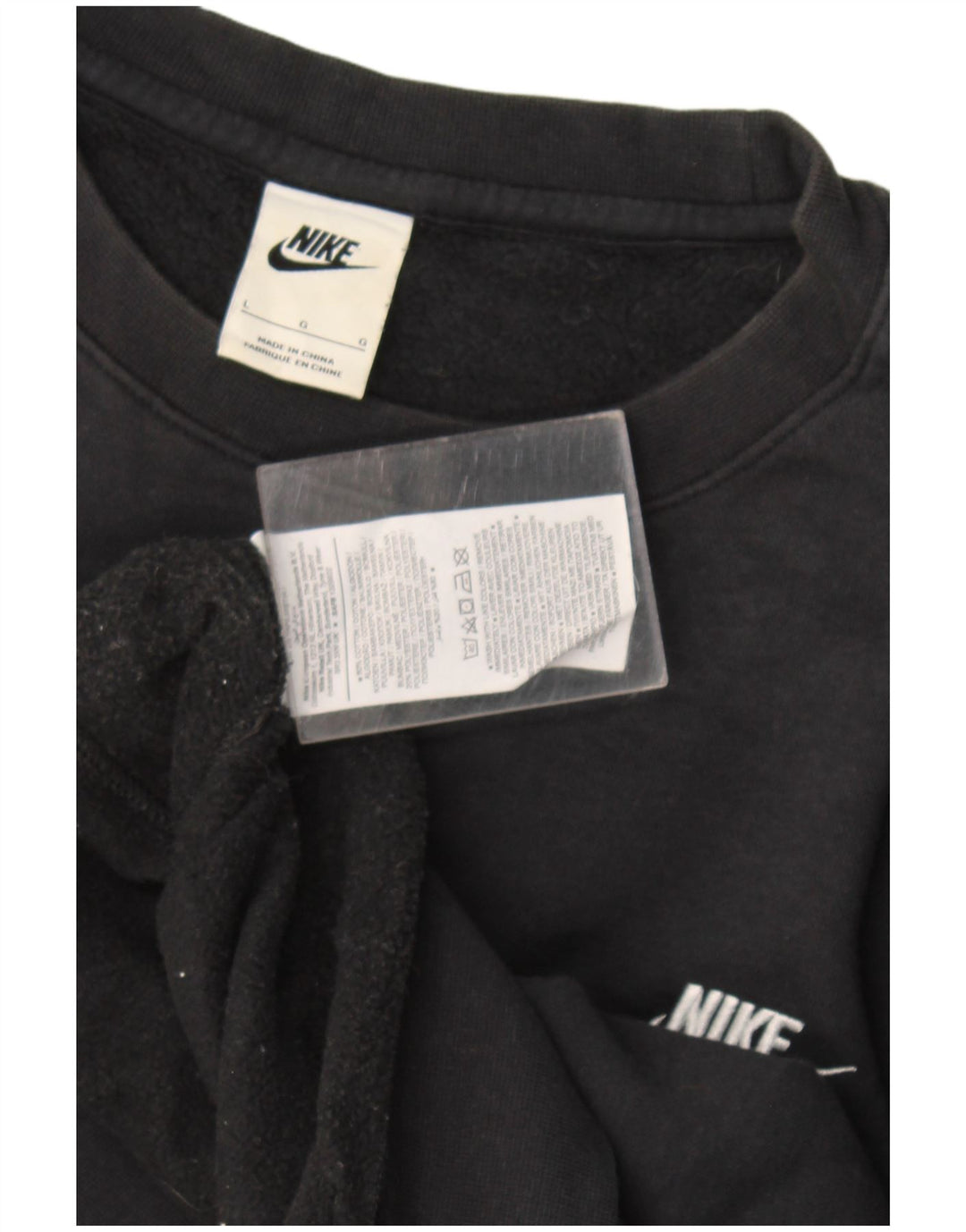 Nike Herren-Sweatshirt-Pullover, groß, schwarze Baumwolle