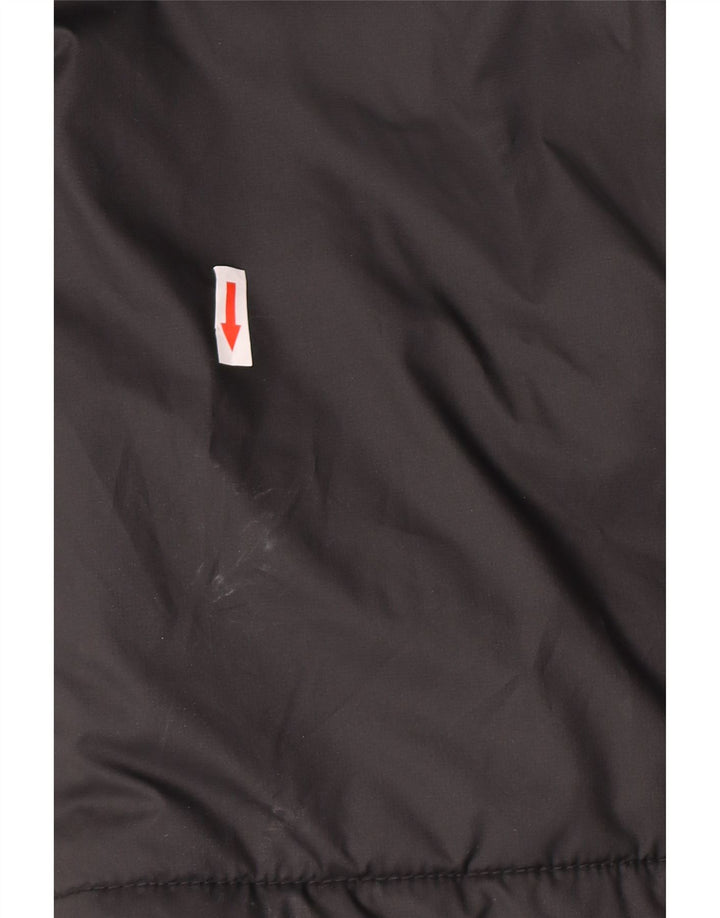 Nike Herren Graphic Hooded Wattierter Mantel UK 40 Large Schwarz Polyester