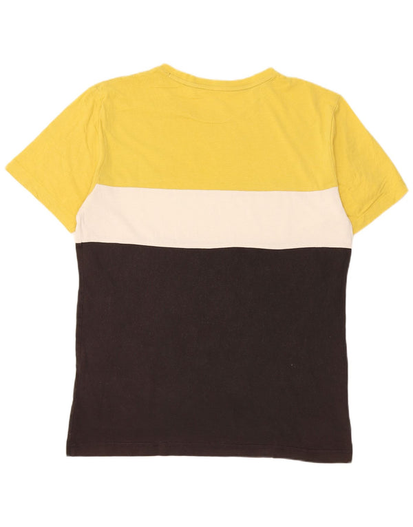 Puma Herren T-Shirt Top Medium Mehrfarbig Colourblock Baumwolle