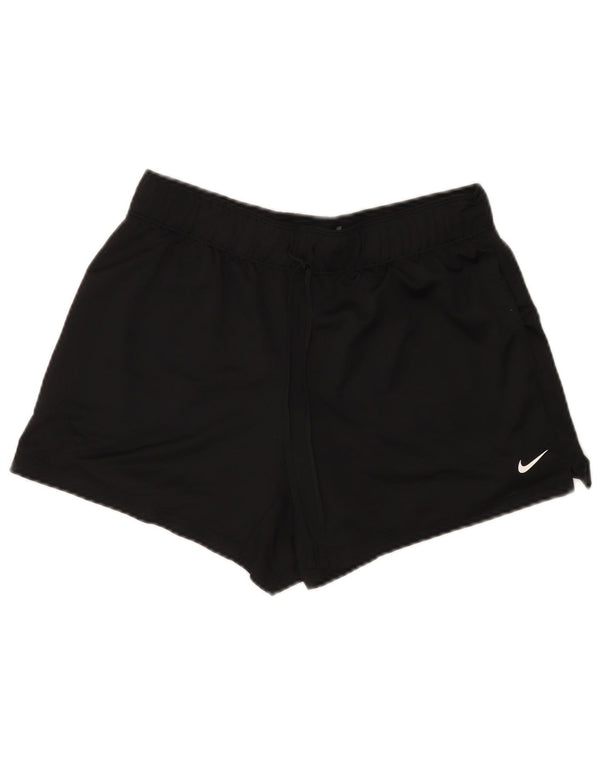 Nike Damen Dri Fit Sport Shorts UK 16 Large Schwarz Polyester