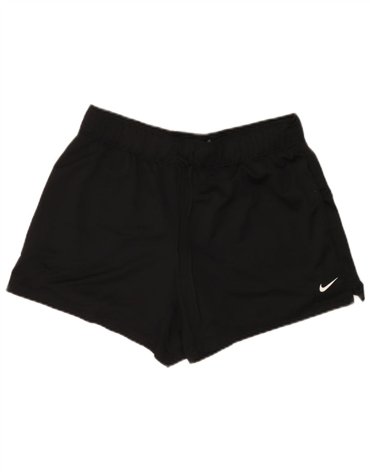 Nike Damen Dri Fit Sport Shorts UK 16 Large Schwarz Polyester