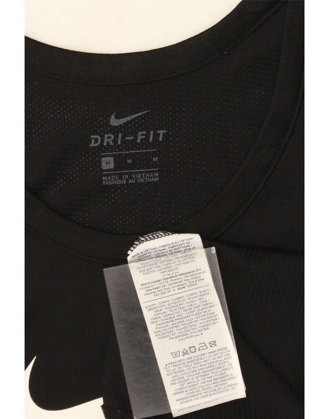 Nike Herren Dri Fit Grafik-Weste-Oberteil, Mittelschwarzes Polyester