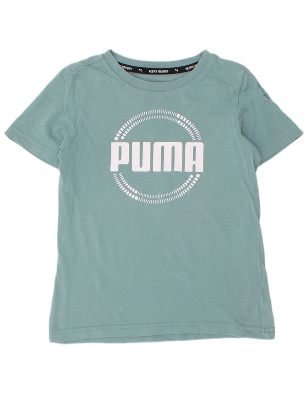 Puma Jungen T-Shirt mit Grafik, 7–8 Jahre, Blau
