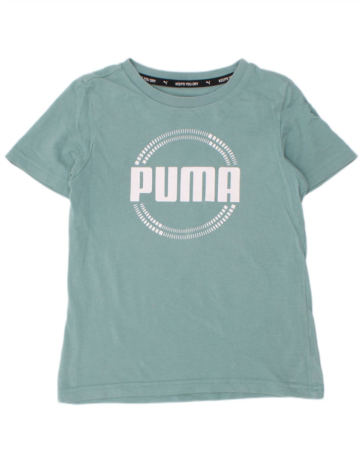 Puma Jungen T-Shirt mit Grafik, 7–8 Jahre, Blau