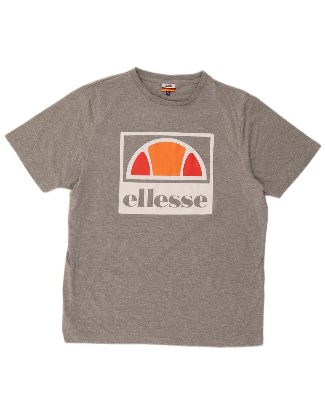 Ellesse Herren Grafik T-Shirt Top XL Grau Baumwolle