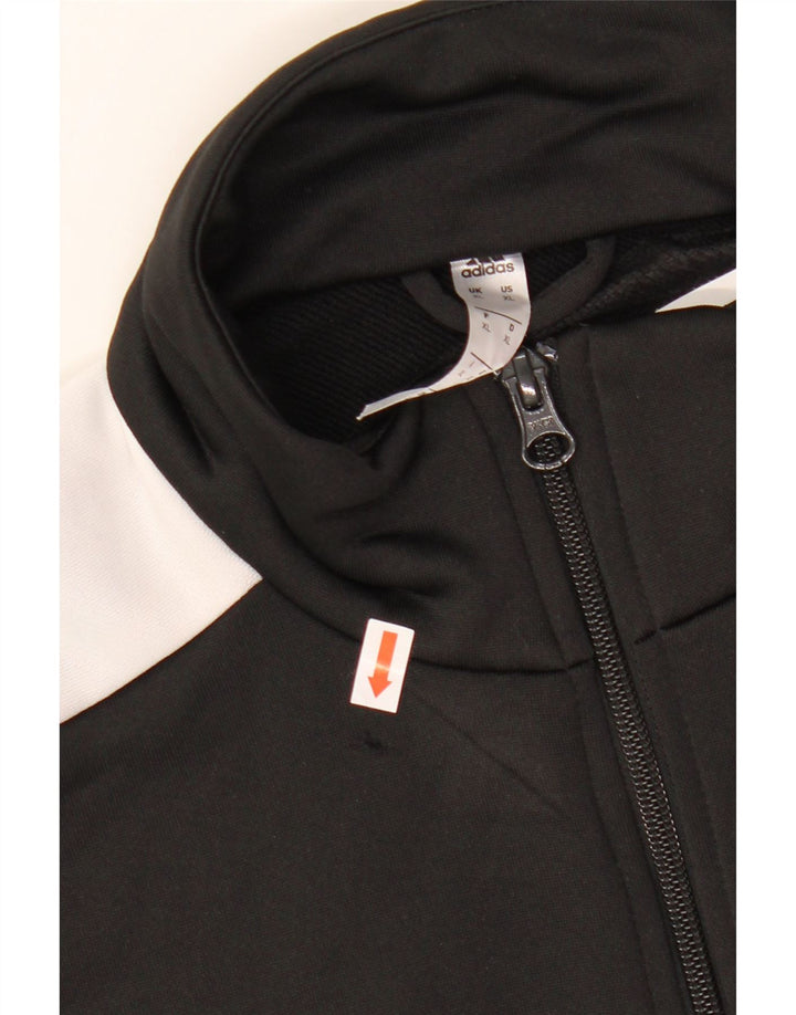 ADIDAS Herren-Trainingsanzug-Oberteil, Jacke, XL, Schwarz, Colourblock-Polyester