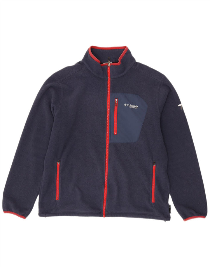 Columbia Herren Titanium Fleece Jacke UK 42 XL Marineblau Polyester