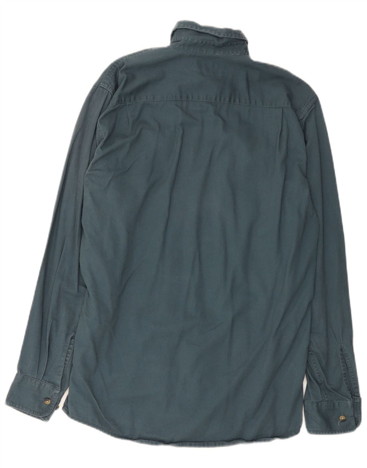 Wrangler Herrenhemd, klein, aus blauer Baumwolle