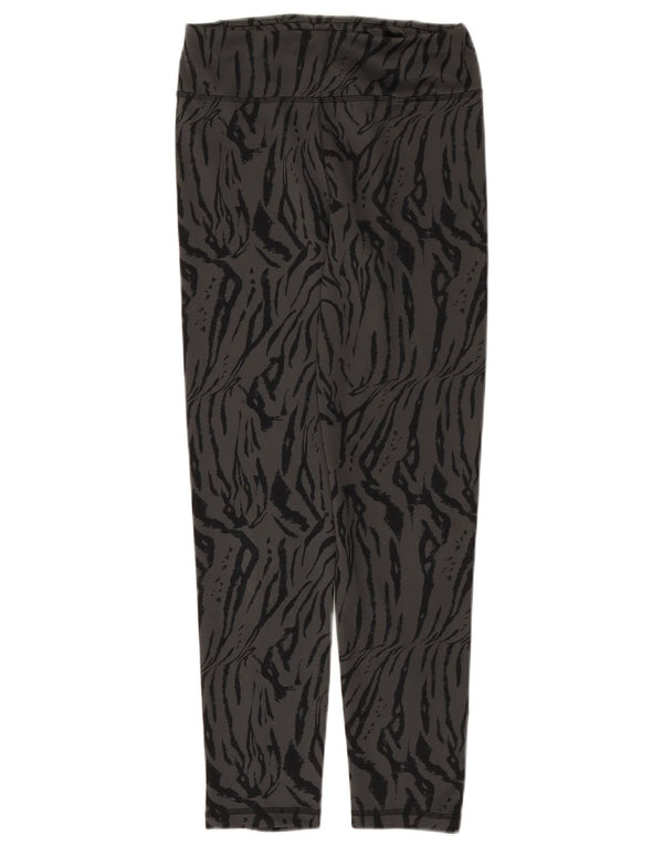 Adidas Leggings für Mädchen, 13–14 Jahre, graues Polyester mit Tiermuster