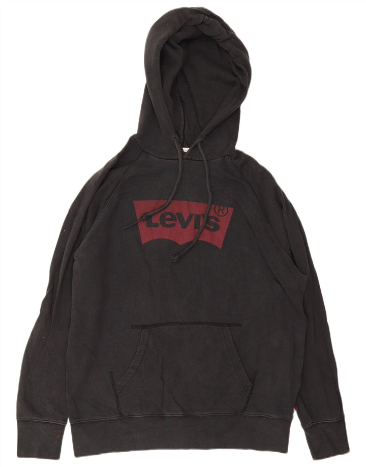 Levi's Herren-Kapuzenpullover mit Grafik, mittelschwarz, Baumwolle