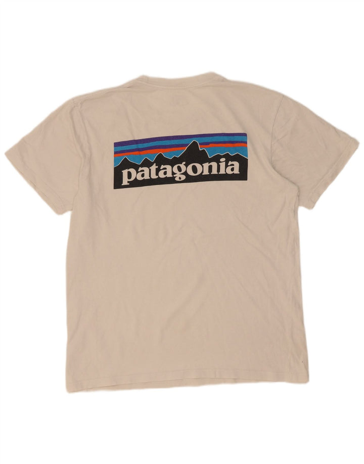Patagonia Herren-T-Shirt mit normaler Passform und Grafik, mittelweiße Baumwolle